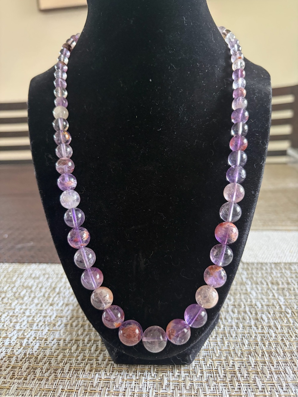 Amethyst Bead Necklace - Purple Gemstone Strand